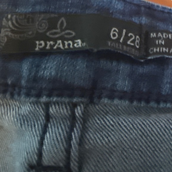 Prana Tall Inseam Blue‎ Denim Jeans Women's Size 6/28R Straight Leg - Picture 3 of 10